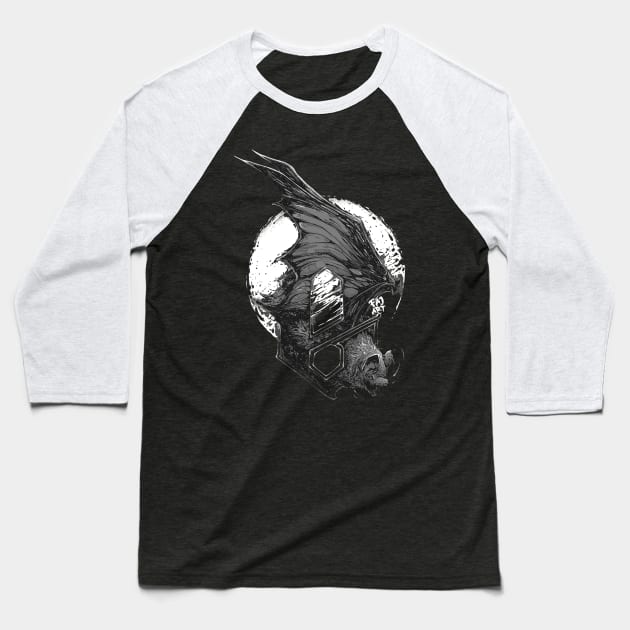 Master of echolocation Baseball T-Shirt by HDA (hand draw artwork)